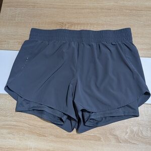 Avia Women's Blue/Grey Running Shorts, Pockets, XL (16/18)